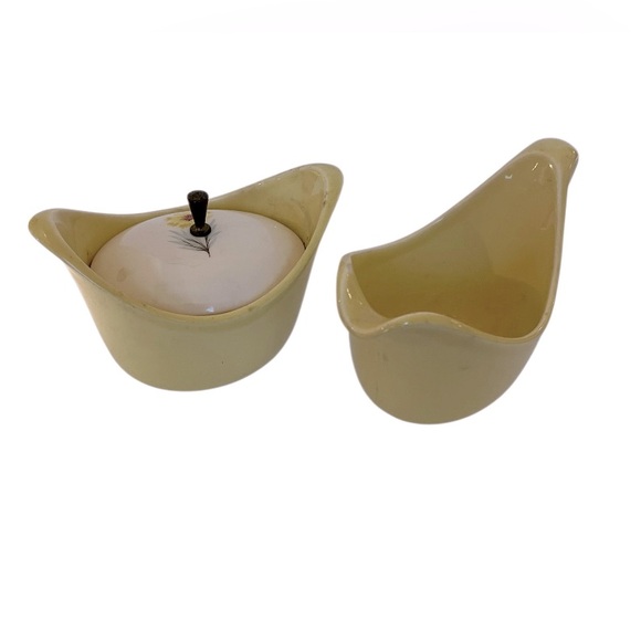 Vintage Taylor,Smith Taylor Ever Yours Creamer and Sugar. Golden Button - Picture 1 of 4